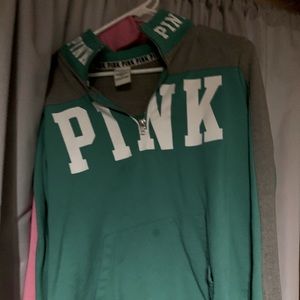 Pink quarter zip